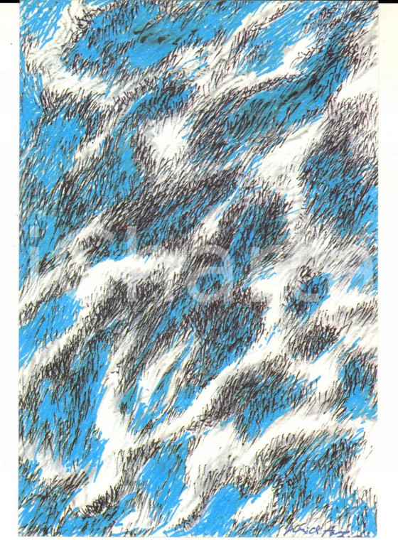 23/1983 Cartolina bozzetto Pericle FAZZINI Galileo *Edizione numerata n°122