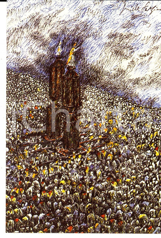 26/1983 Cartolina Pericle FAZZINI Festa dei ceri Gubbio *Edizione numerata 0026