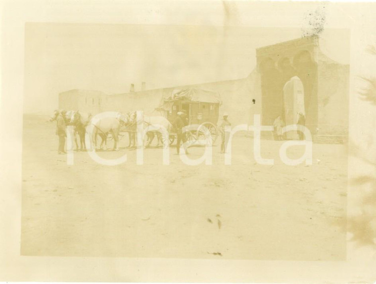 1894 ALGER (ALGERIE) Un caravanserraglio alla porta della città *Foto cm 12 x 9