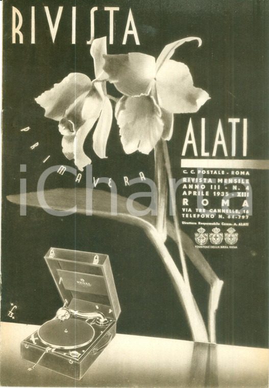 Aprile 1935 Rivista ALATI Dischi di musica classica *Rivista musicale ILLUSTRATA