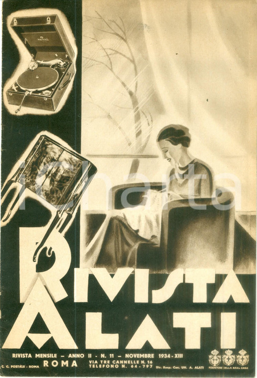 Novembre 1934 Rivista ALATI Teatro d'opera in casa *Rivista musicale ILLUSTRATA