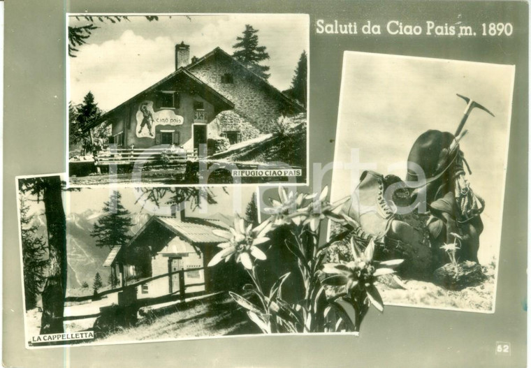 1960 SAUZE D'OULX (TO) Saluti da CIAO PAIS Vedutine rifugio *Cartolina FG VG