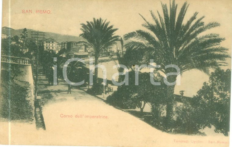 1900 ca SANREMO (IM) Corso dell'Imperatrice *Cartolina postale FP NV