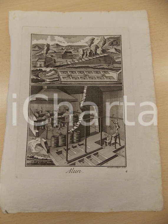 1830 ENCYCLOPEDIE Alun *Stampa inc. ALESSANDRI e SCATTAGLIA  27x40 cm