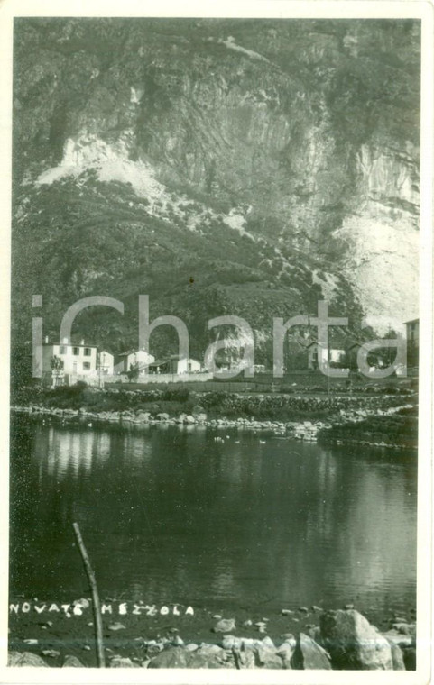 1952 NOVATE MEZZOLA (SO) Panorama del paese sul lago *Cartolina FP VG