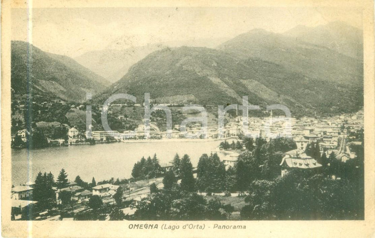 1946 OMEGNA (VB) Panorama con Lago d'ORTA *Cartolina postale FP VG