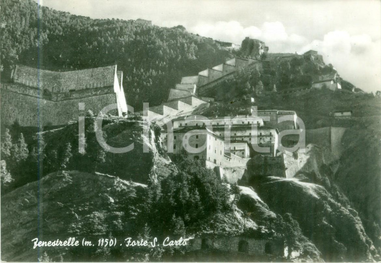 1951 FENESTRELLE (TO) Veduta del Forte SAN CARLO *Cartolina FG VG