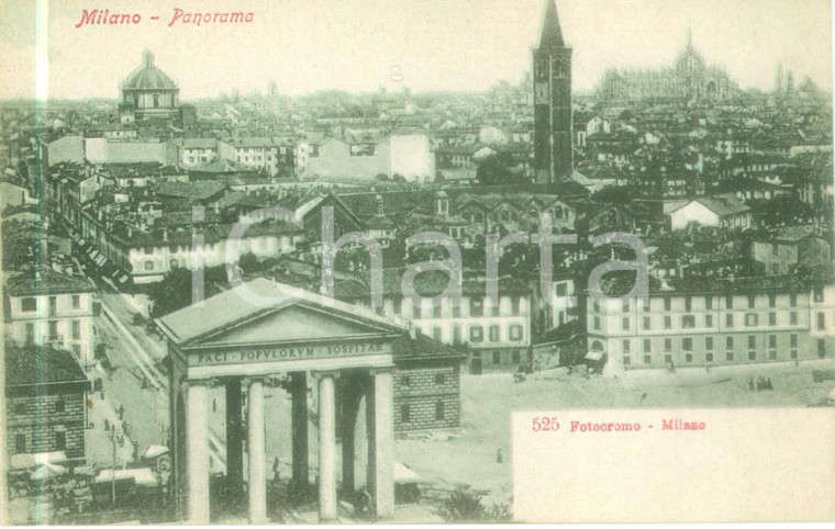 1900 ca MILANO Panorama da Porta TICINESE *Cartolina FP NV