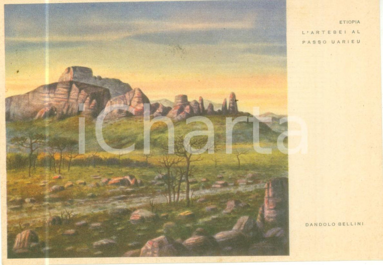 1940 ca ETIOPIA L'Artebei al passo UARIEU Illustrata Dandolo BELLINI *Cartolina