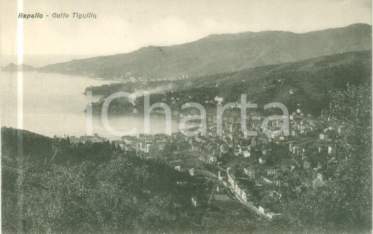 1930 ca RAPALLO (GE) Panorama del Golfo del TIGULLIO *Cartolina FP NV
