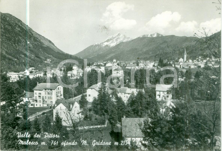 1955 MALESCO (VB) Panorama Valle dei Pittori con Monte GRIDONE *Cartolina FG VG