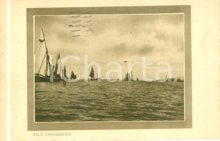 1933 VENEZIA Vele chioggiotte in navigazione *Cartolina FP VG