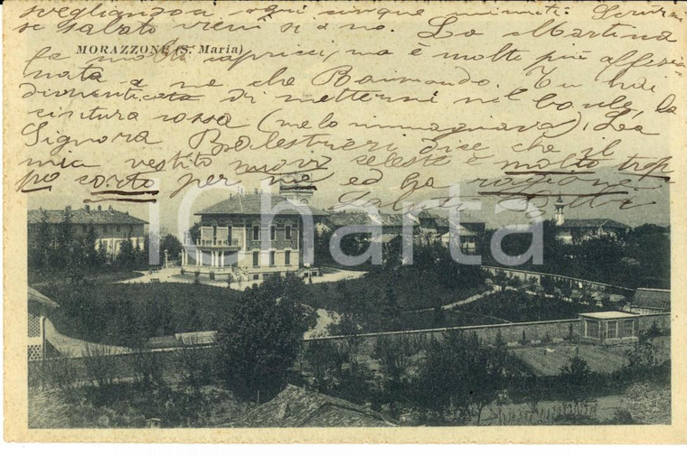 1916 MORAZZONE (VA) Veduta SANTA MARIA *Cartolina postale FP VG