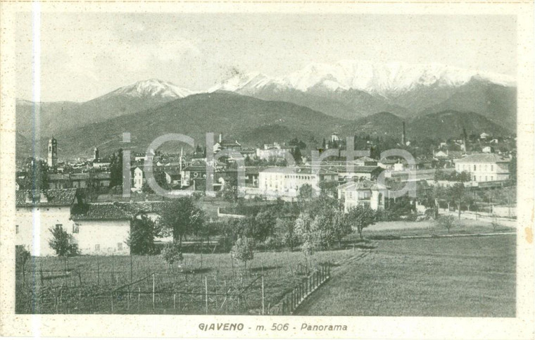 1950 GIAVENO (TO) Panorama con orto *Cartolina postale FP VG