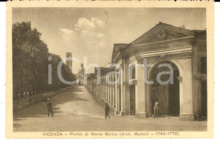 1917 VICENZA Portici di MONTE BERICO dell'architetto FRANCESCO MUTTONI *FP NV