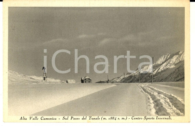 1935 PASSO DEL TONALE - ALTA VAL CAMONICA Centro Sports Invernali *Cartolina FP