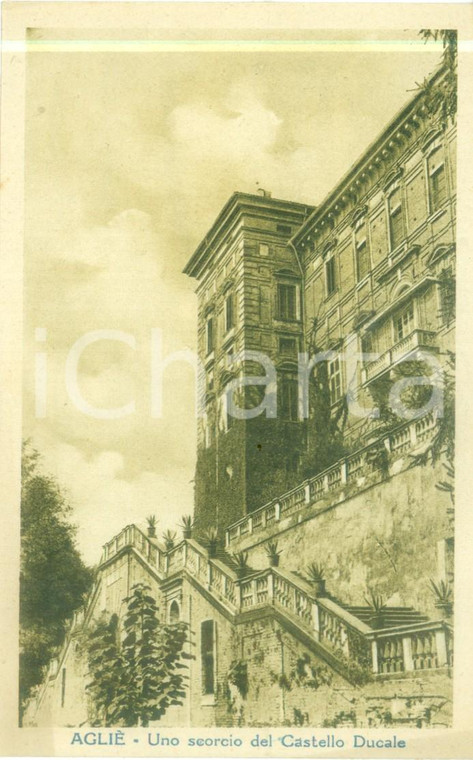 1930 ca AGLIÈ (TO) Uno scorcio del Castello Ducale *Cartolina FP NV