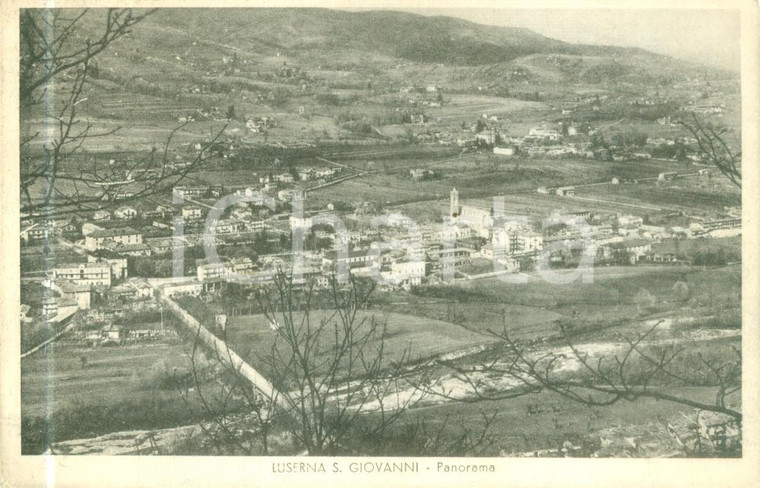 1936 LUSERNA SAN GIOVANNI (to) Panorama aereo del paese *Cartolina FP VG