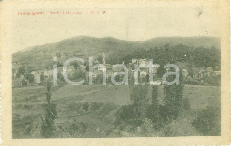 1921 FONTANIGORDA (GE) Panorama della Stazione climatica *Cartolina FP VG