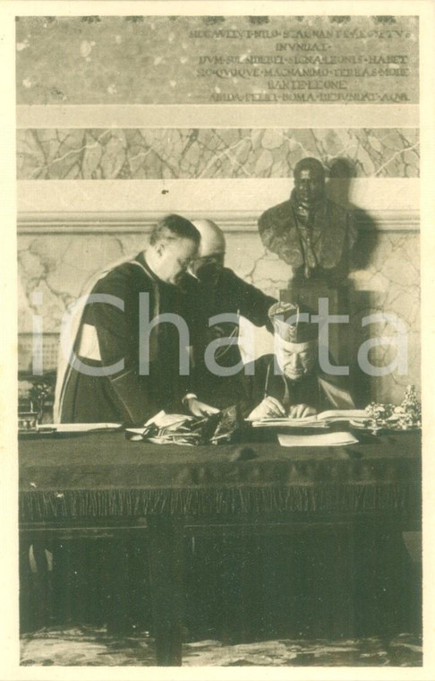 1929 CONCILIAZIONE SANTA SEDE Card. Pietro GASPARRI *Cartolina celebrativa FP NV