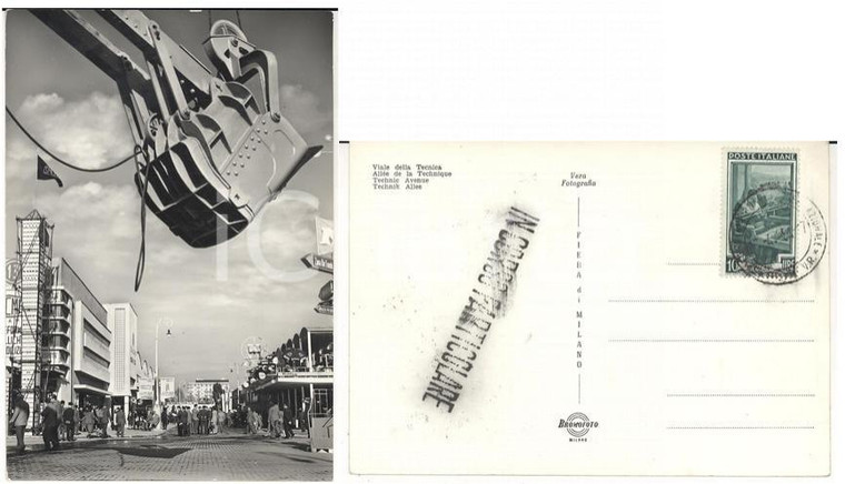 1954 STORIA POSTALE MILANO FIERA Viale Tecnica *Cartolina IN CORSO PARTICOLARE