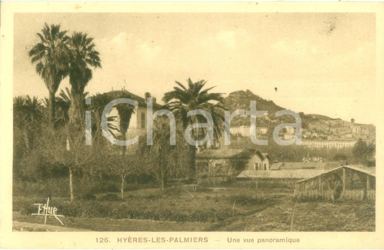 1931 HYERES-LES-PALMIERS (FRANCE) Veduta panoramica Cartolina FP VG