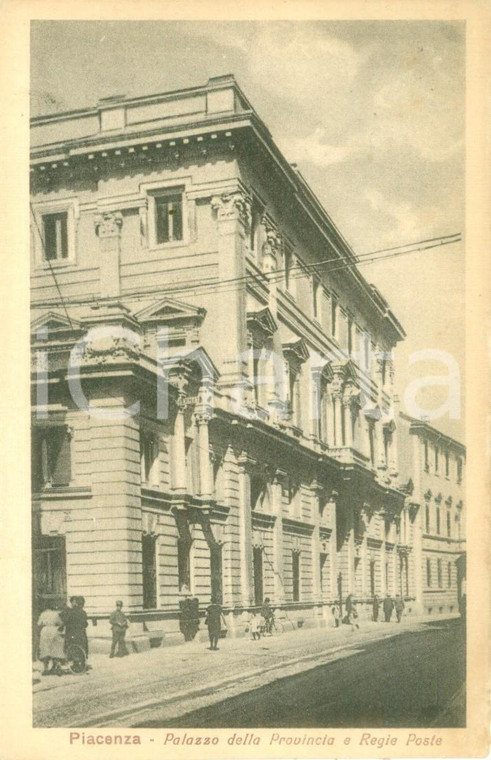 1935 ca PIACENZA Palazzo della Provincia e Regie Poste *Cartolina FP NV