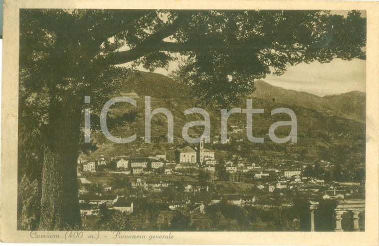 1931 CUMIANA (TO) Panorama genetale dalla collina *Cartolina FP VG