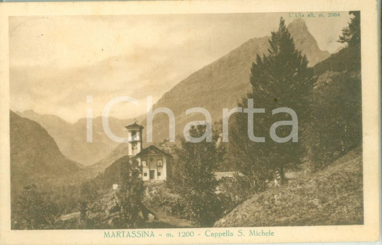 1941 ALA DI STURA (TO) Cappella San Michele di MARTASSINA *Cartolina FP VG