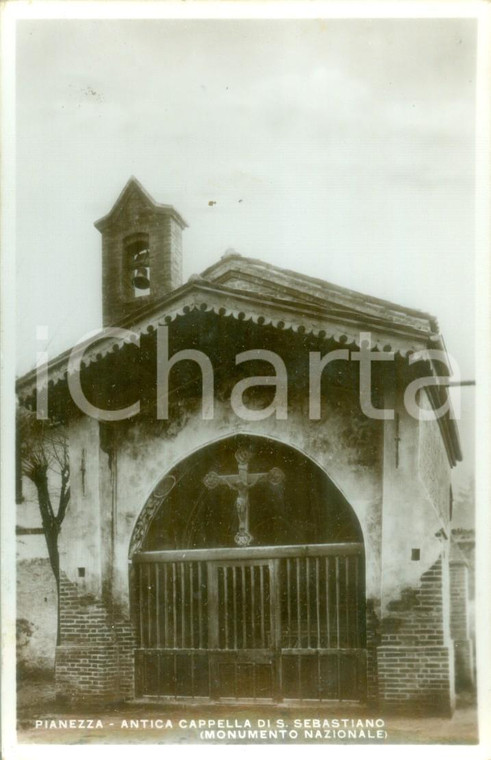 1952 PIANEZZA (TO) Antica cappella di SAN SEBASTIANO *Cartolina FP VG