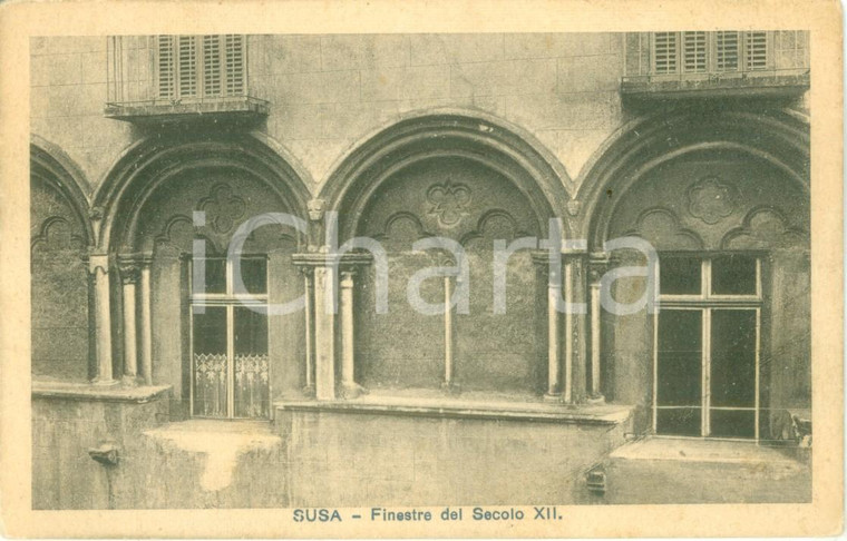 1930 ca SUSA (TO) Finestre del Secolo XII *Cartolina FP NV