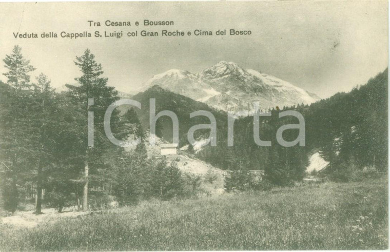 1930 ca CESANA TORINESE Veduta della Cappella SAN LUIGI *Cartolina FP nv