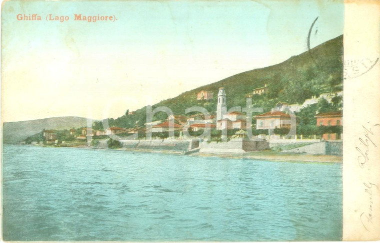 1910 GHIFFA (VB) Panorama con il Lago Maggiore *Cartolina FP VG