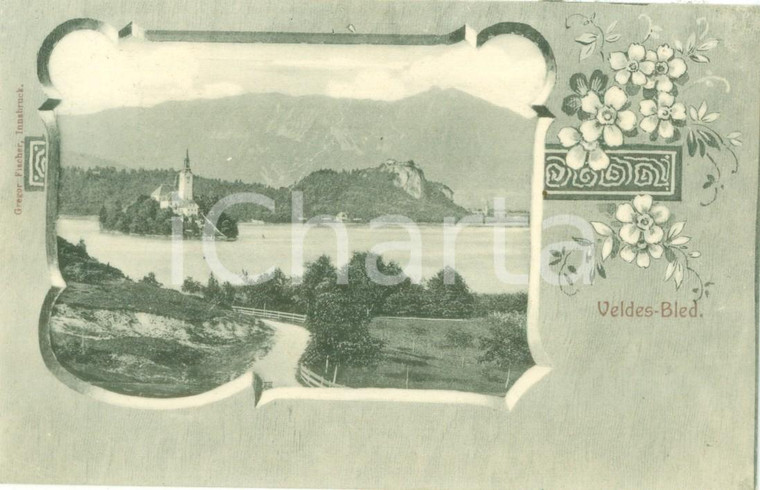 1920 ca VELDES (SLOVENIA) Panorama di BLED *Cartolina postale FP VG