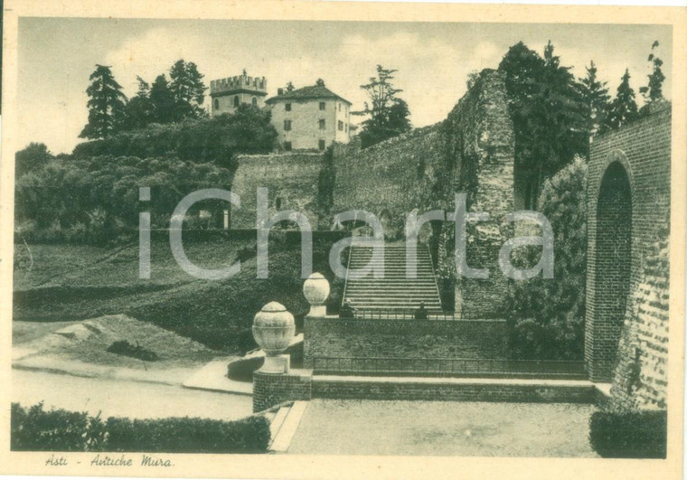 1946 ASTI Veduta delle antiche mura *Cartolina postale FG VG