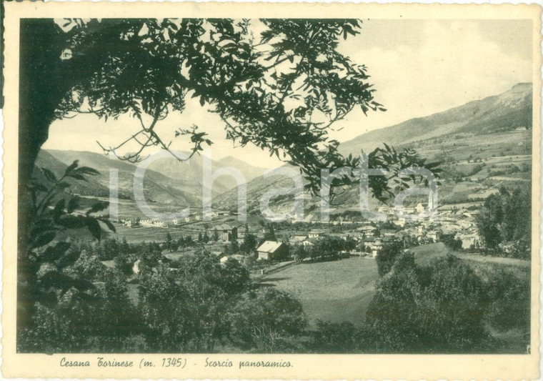 1939 CESANA TORINESE Scorcio panoramico dal colle *Cartolina FG VG