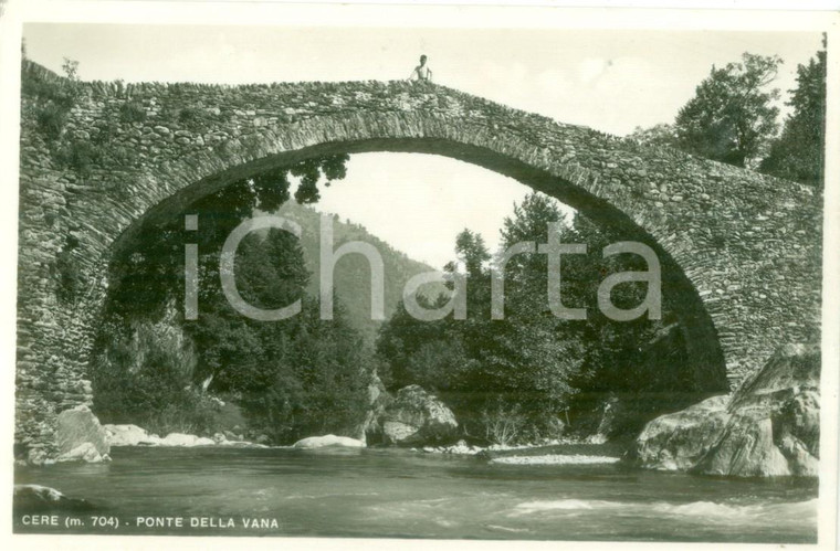 1955 ca CERES (TO) Bambino sul ponte della NAVA *Cartolina FP NV