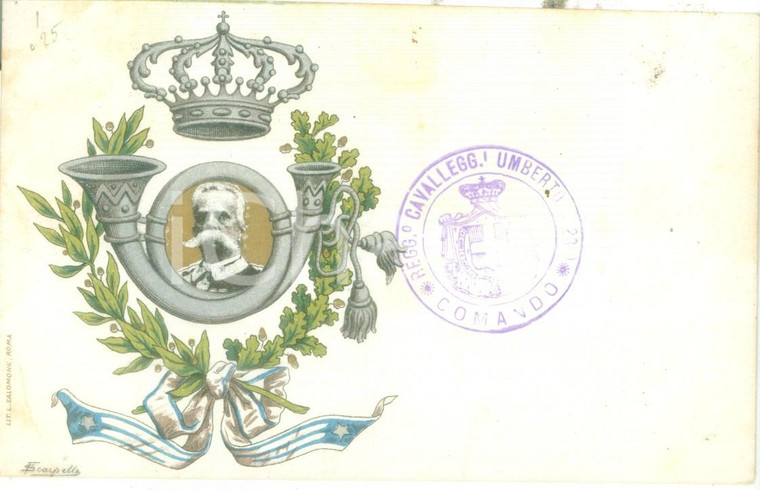 1900 ca 23° Reggimento Cavalleggeri UMBERTO I *Cartolina reggimentale FP NV