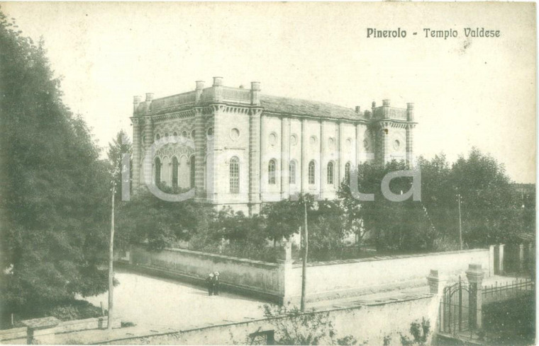 1924 PINEROLO (TO) Veduta del Tempio Valdese *Cartolina FP VG