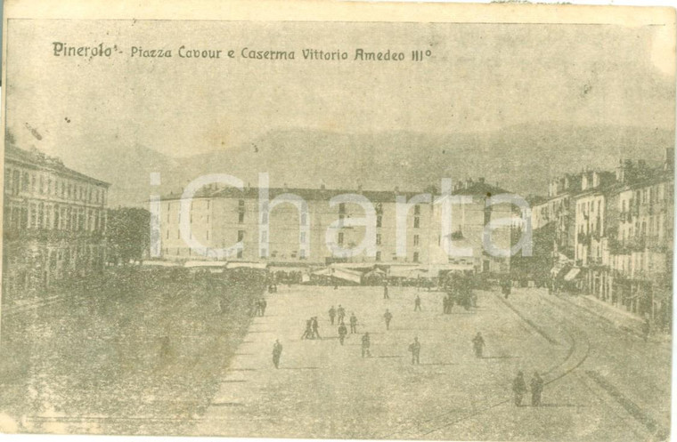 1917 PINEROLO (TO) Comitato Casa del Soldato Piazza CAVOUR *Cartolina FP VG