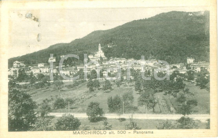 1935 MARCHIROLO (VA) Panorama generale dle paese dal colle *Cartolina FP VG