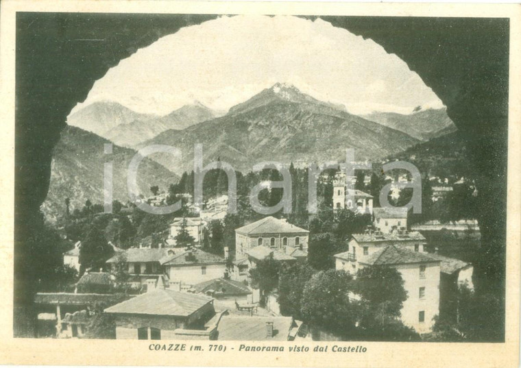 1960 COAZZE (TO) Panorama visto dal Castello *Cartolina FG VG