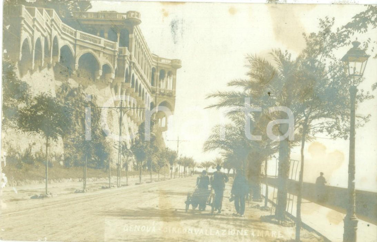 1915 GENOVA Circonvallazione a mare *Cartolina ANIMATA FP VG