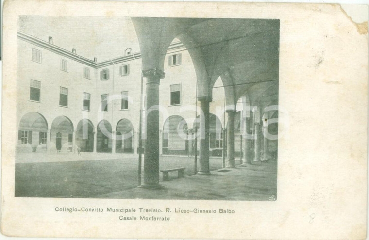 1900 ca CASALE MONFERRATO (AL) Collegio-Convitto Liceo BALBO *Cartolina FP NV