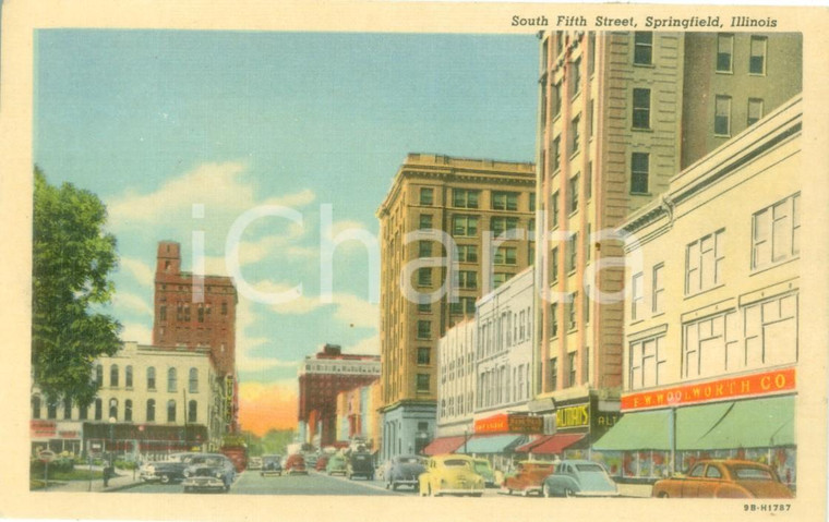 1940 ca SPRINGFIELD, ILLINOIS (USA) South Fifth Street *Cartolina FP NV