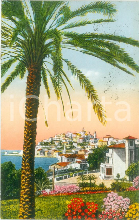 1935 ca IMPERIA Panorama di PORTO MAURIZIO *Cartolina postale FP VG