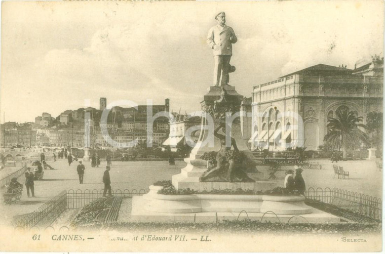 1922 CANNES (FRANCE) Il monumento a Edoardo VII *Cartolina FP VG