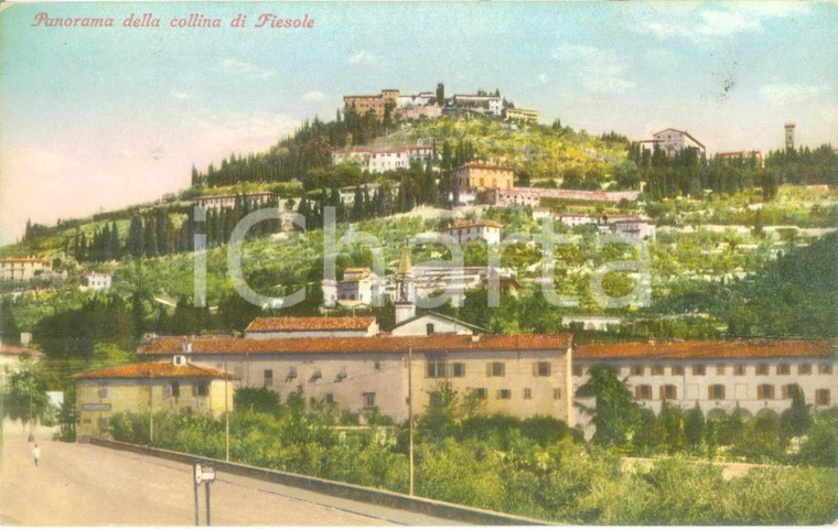 1930 FIESOLE (FI) Panorama della collina *Cartolina postale FP VG