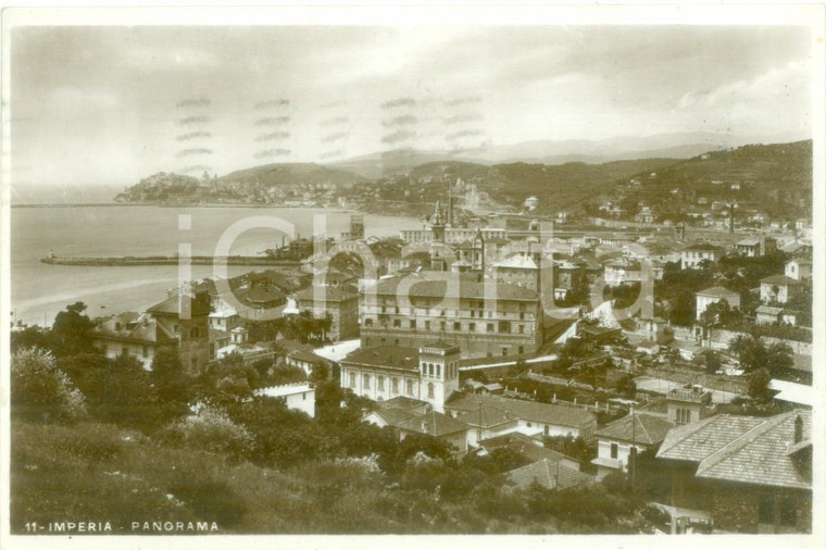 1933 IMPERIA veduta panoramica della città con il golfo *Cartolina FP VG