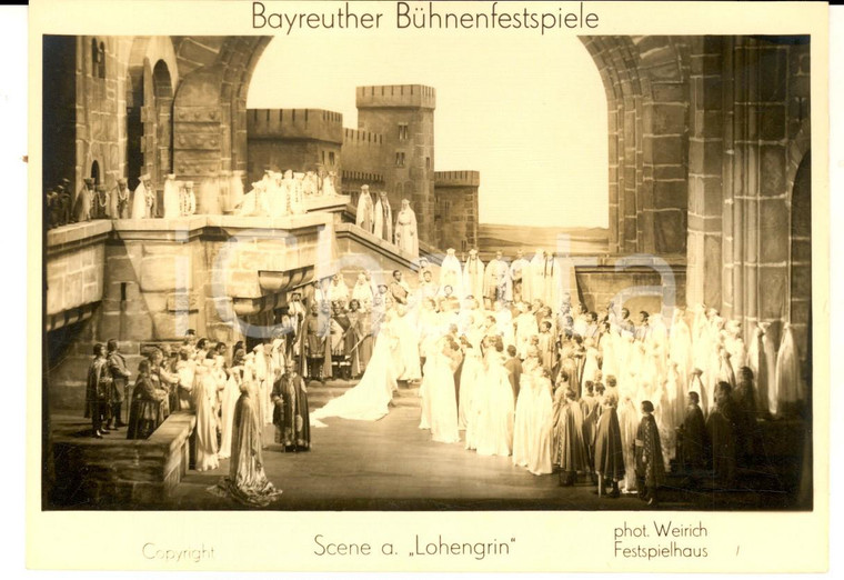 1940 ca BAYREUTH FESTIVAL Una scena del LOHENGRIN  - Cartolina postale FG NV